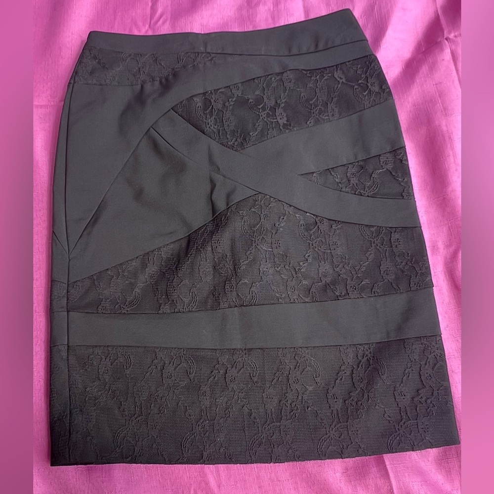 Studio Black Lace Pencil Skirt